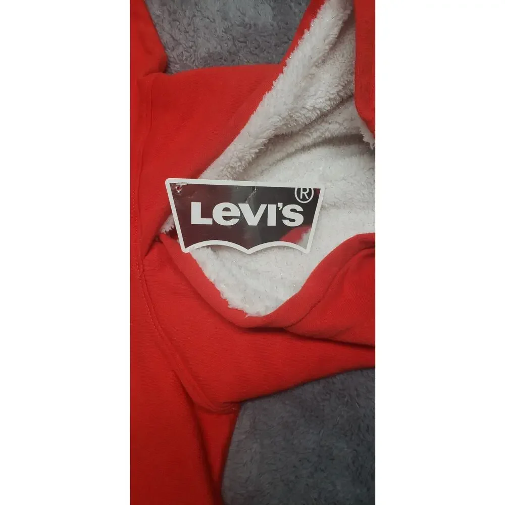 Levi’s Girls XL Red Hoodie Sweatshirt Cozy Athleisure Retro Streetwear